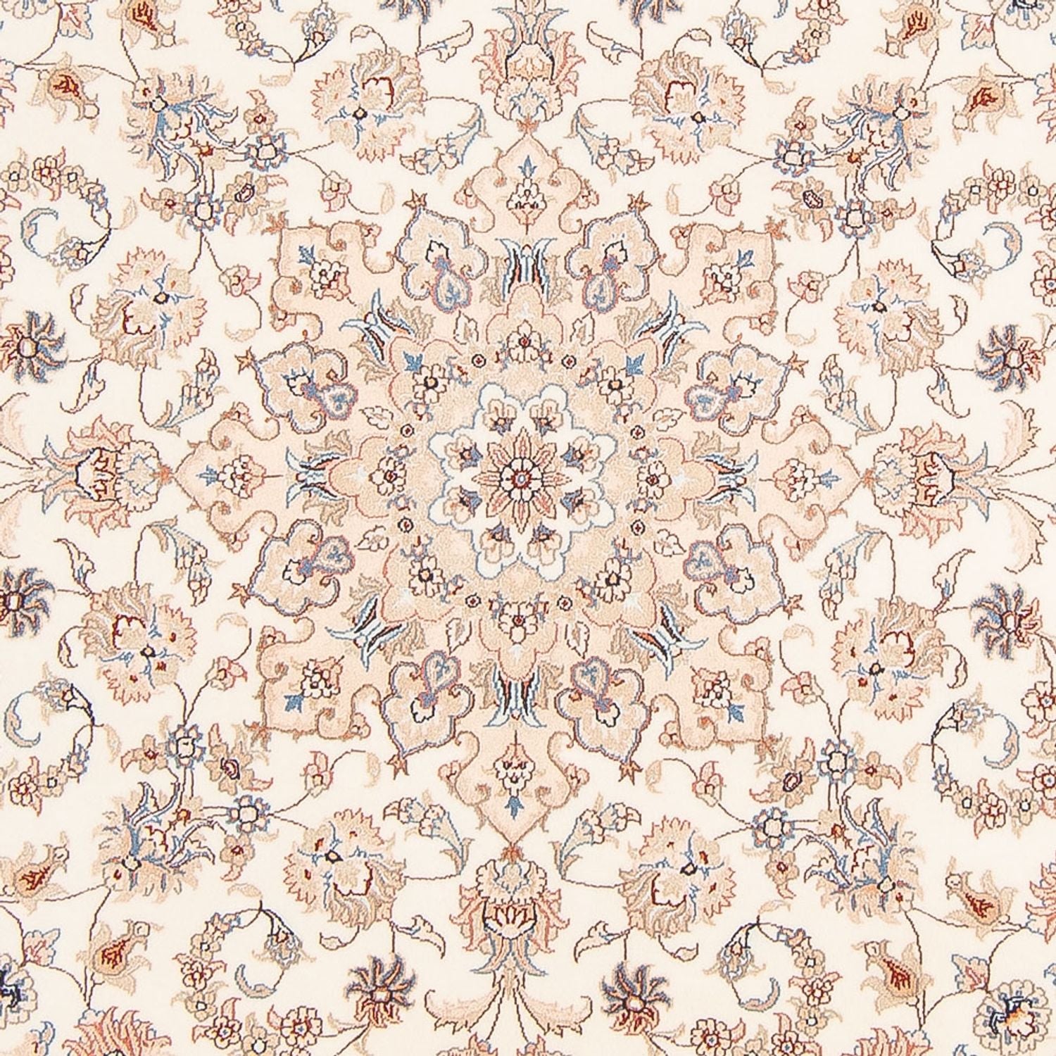 Perserteppich - Täbriz - Royal rund  - 199 x 197 cm - creme
