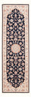 Läufer Perser - Täbriz - Royal - 251 x 80 cm - dunkelblau