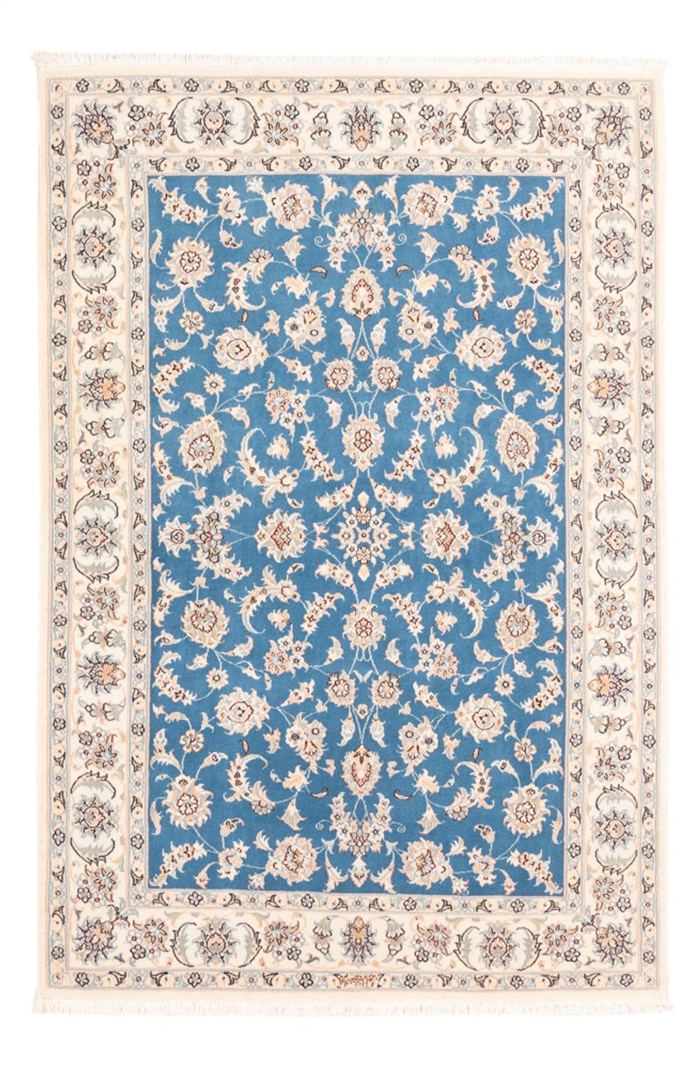 Perserteppich - Nain - Premium - 176 x 121 cm - blau