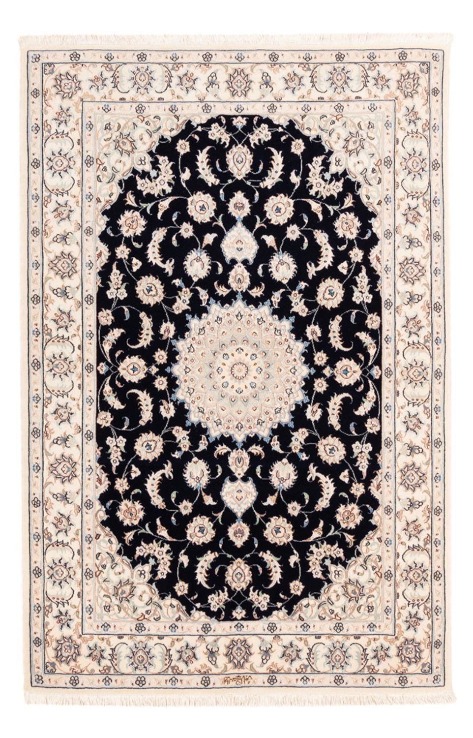 Perserteppich - Nain - Premium - 175 x 117 cm - dunkelblau