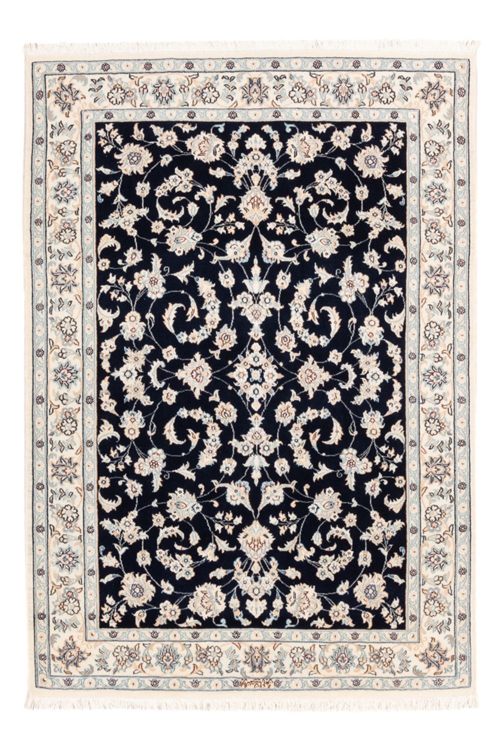 Perserteppich - Nain - Premium - 154 x 107 cm - dunkelblau
