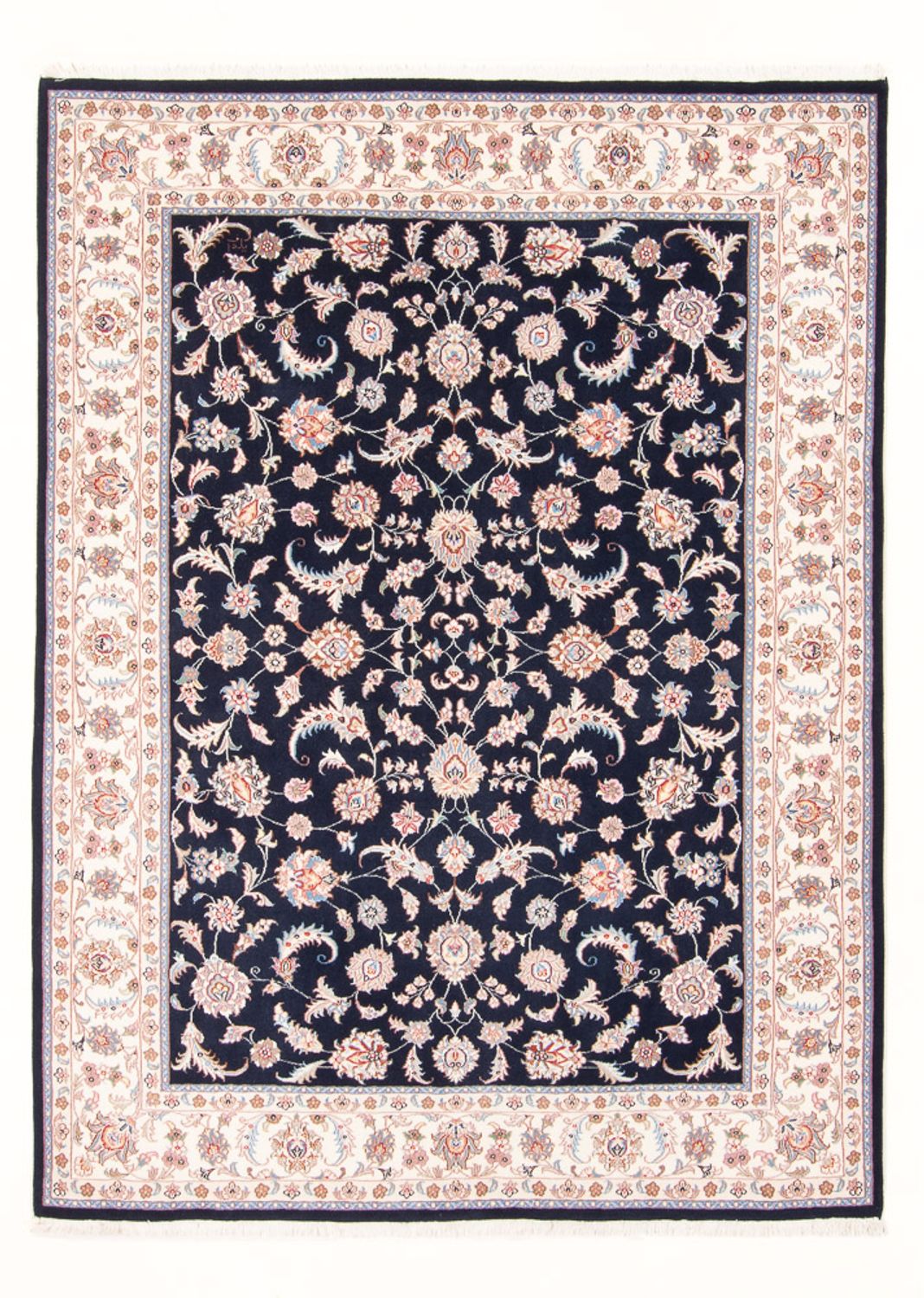 Perserteppich - Täbriz - Royal - 201 x 150 cm - dunkelblau