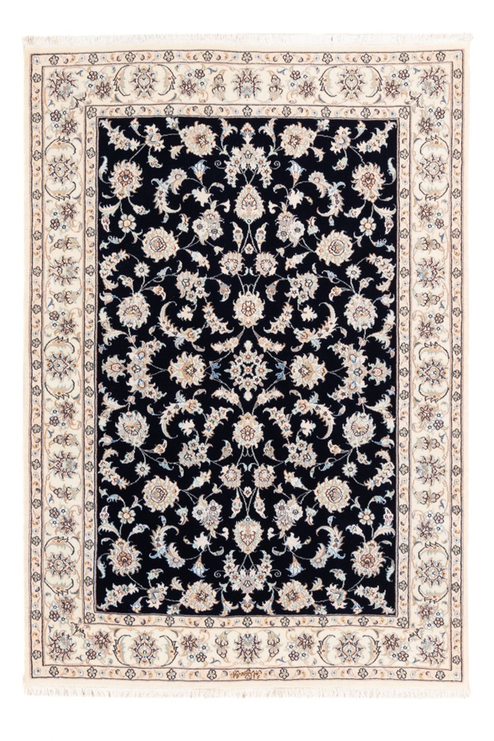 Perserteppich - Nain - Premium - 174 x 121 cm - dunkelblau