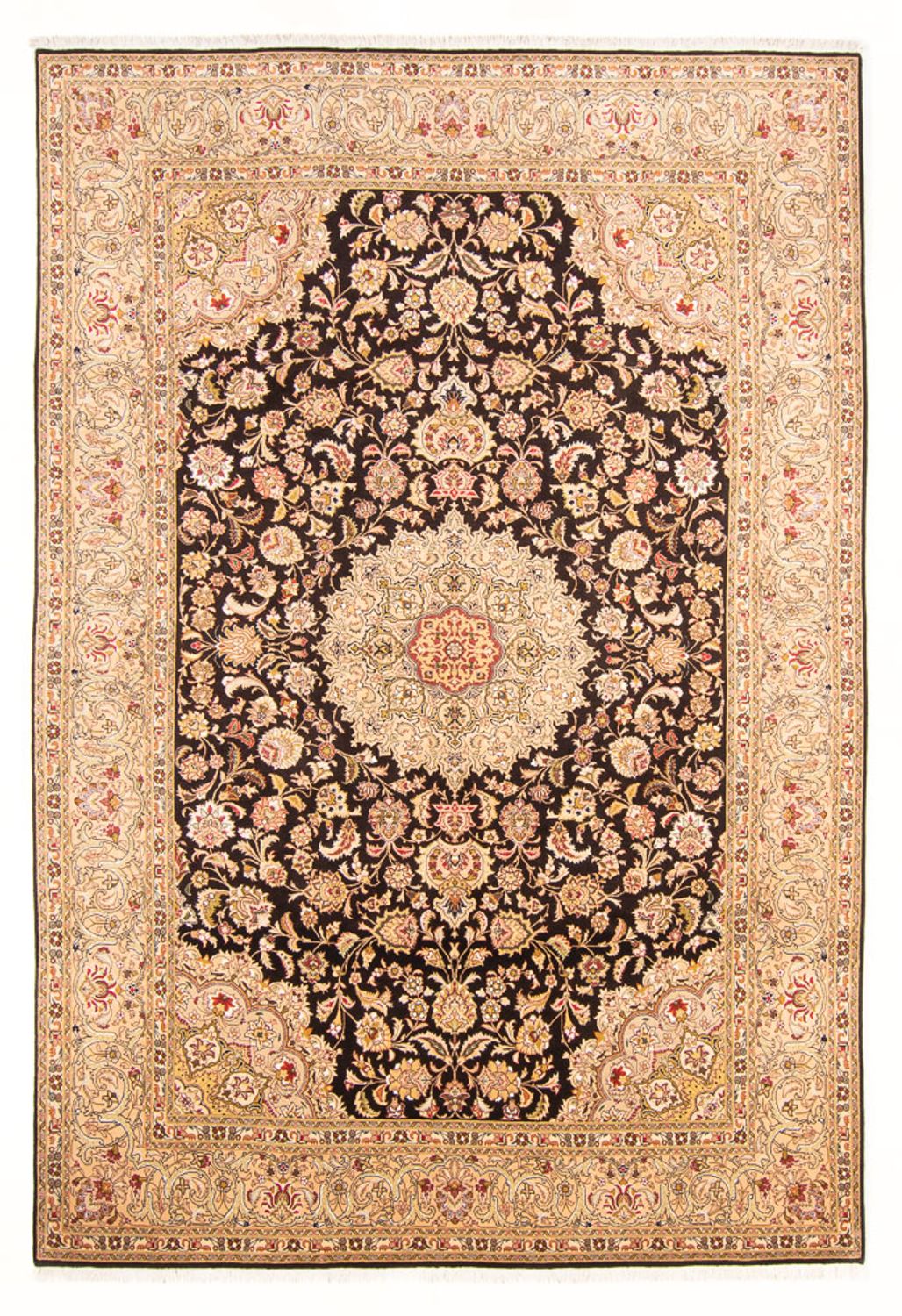 Perserteppich - Täbriz - Royal - 296 x 196 cm - dunkelblau