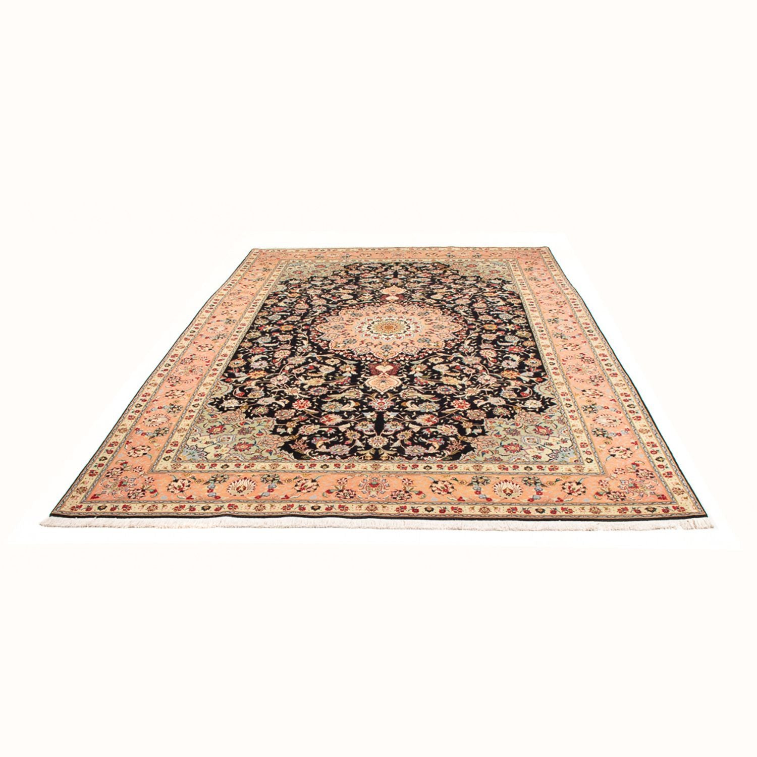 Perserteppich - Täbriz - Royal - 293 x 207 cm - dunkelblau