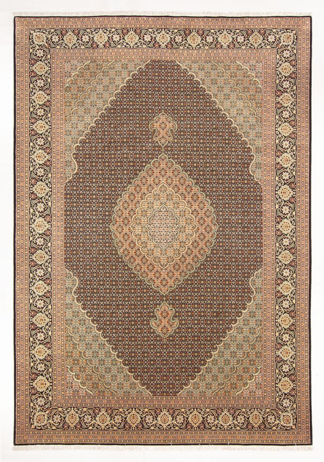 Perserteppich - Täbriz - Royal - 296 x 199 cm - dunkelblau
