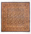 Seidenteppich - Ghom Seide - Premium quadratisch  - 247 x 243 cm - dunkelbeige
