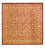 Seidenteppich - Ghom Seide - Premium quadratisch  - 200 x 200 cm - gold