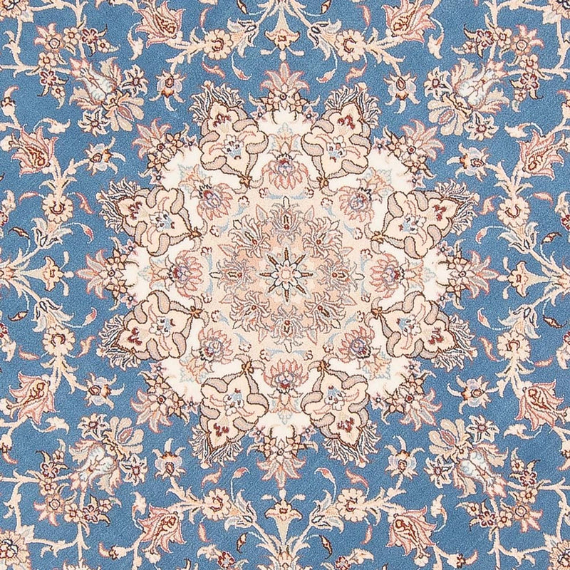 Perserteppich - Täbriz - Royal rund  - 200 x 200 cm - blau