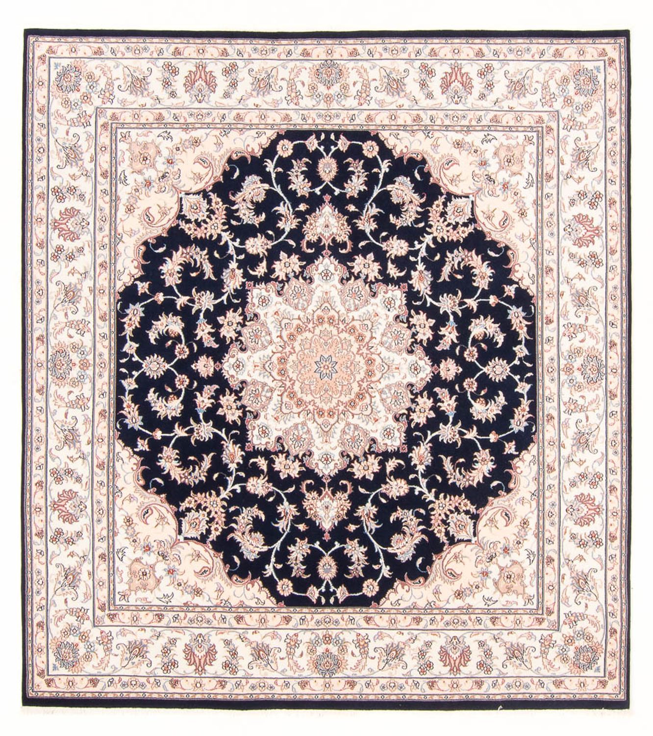 Perserteppich - Täbriz - Royal - 220 x 198 cm - dunkelblau