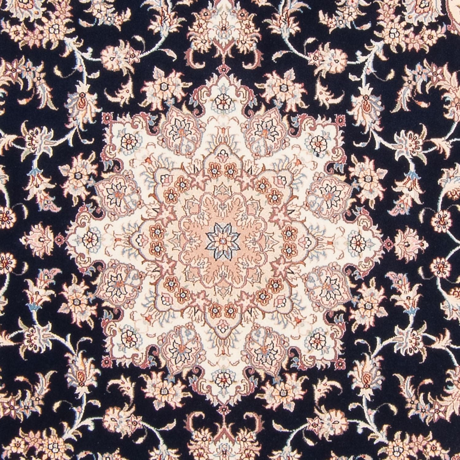 Perserteppich - Täbriz - Royal - 220 x 198 cm - dunkelblau