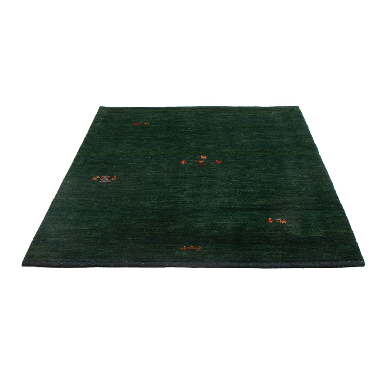 Gabbeh Teppich - Perser - 175 x 122 cm - dunkelgrün