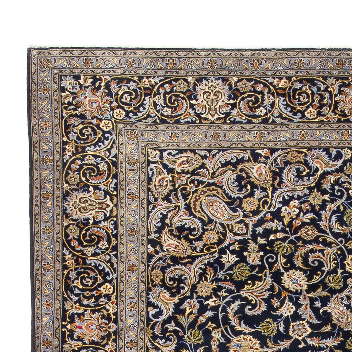 Perserteppich - Keshan - 417 x 293 cm - dunkelblau