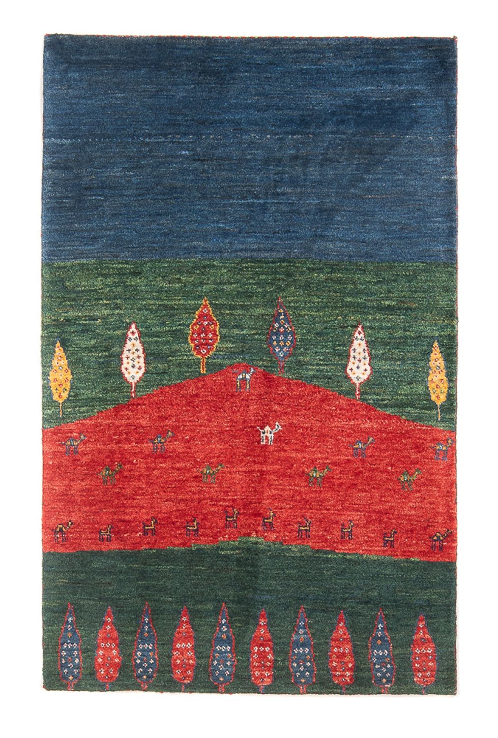 Gabbeh Teppich - Loribaft Perser - 131 x 81 cm - mehrfarbig
