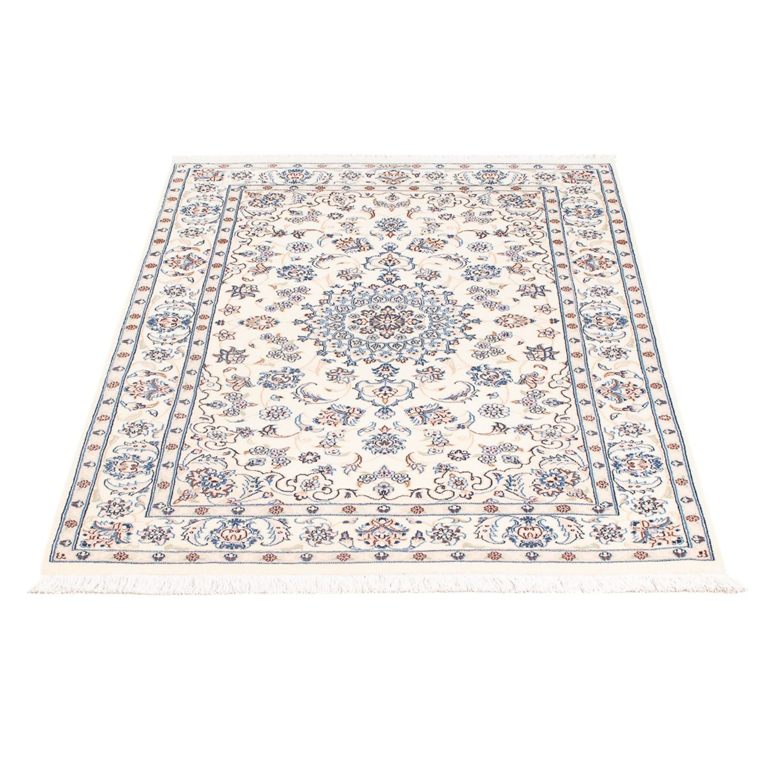 Perserteppich - Nain - Premium - 128 x 82 cm - creme