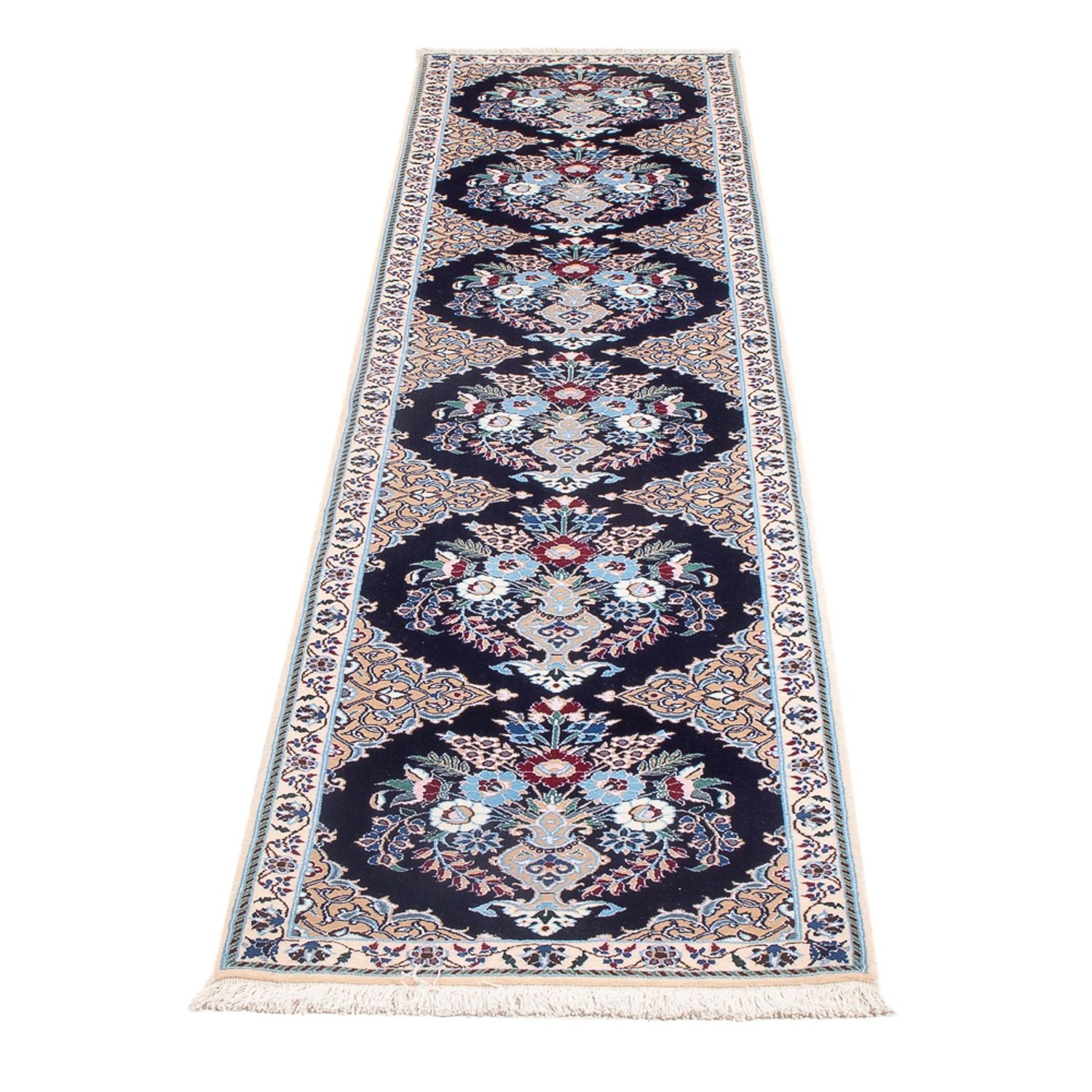 Läufer Perser - Nain - Premium - 228 x 48 cm - dunkelblau