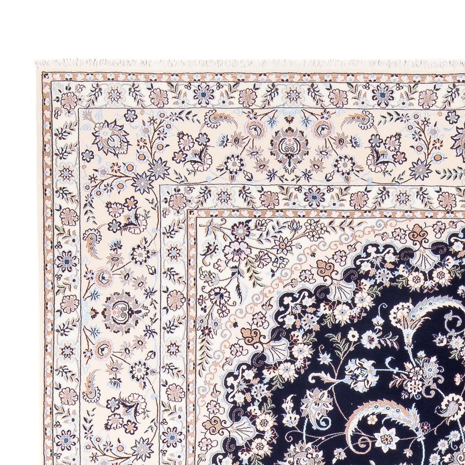 Perserteppich - Nain - Premium - 306 x 207 cm - dunkelblau