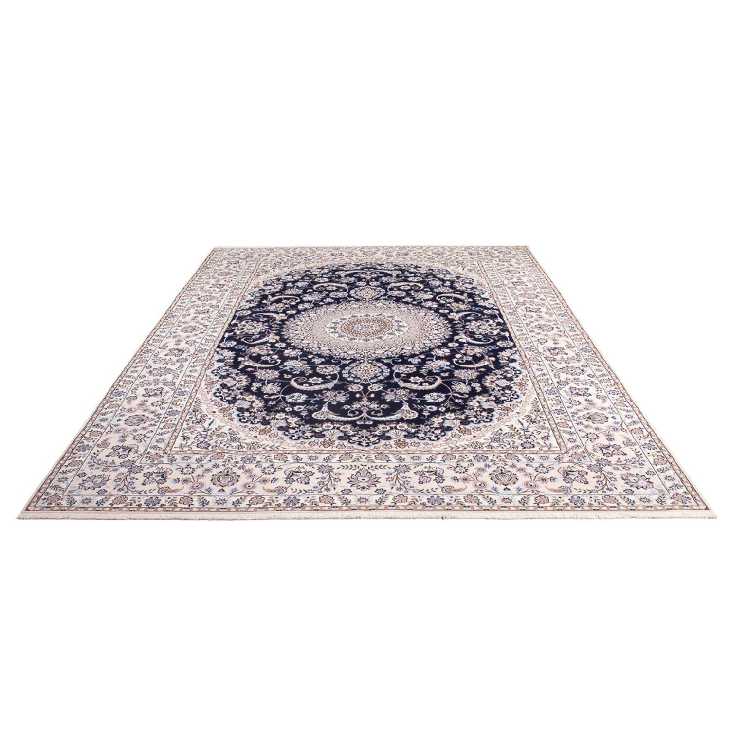 Perserteppich - Nain - Premium - 306 x 207 cm - dunkelblau