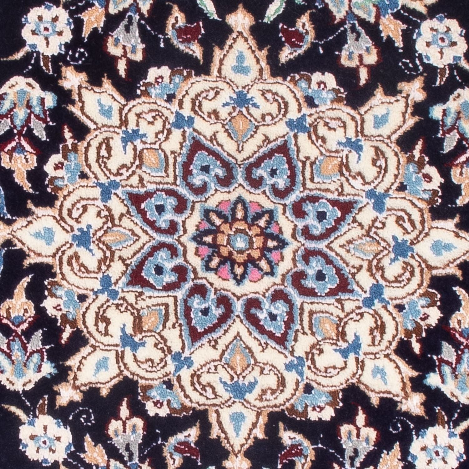 Perserteppich - Nain - Premium - 76 x 50 cm - dunkelblau