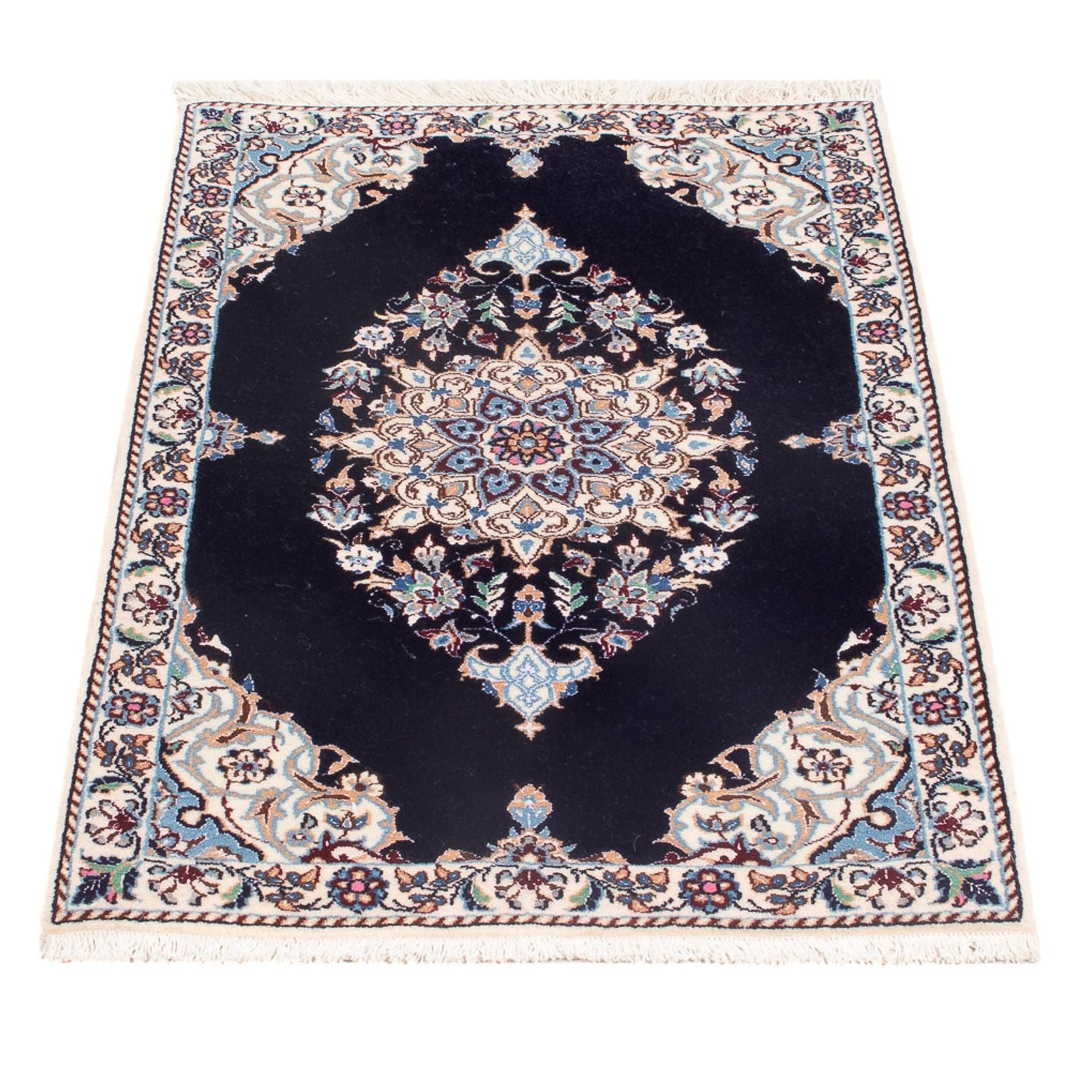 Perserteppich - Nain - Premium - 76 x 50 cm - dunkelblau