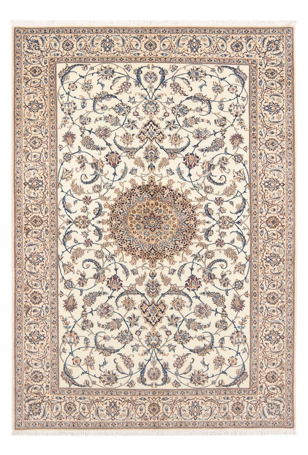 Perserteppich - Nain - Premium - 203 x 127 cm - hellbeige