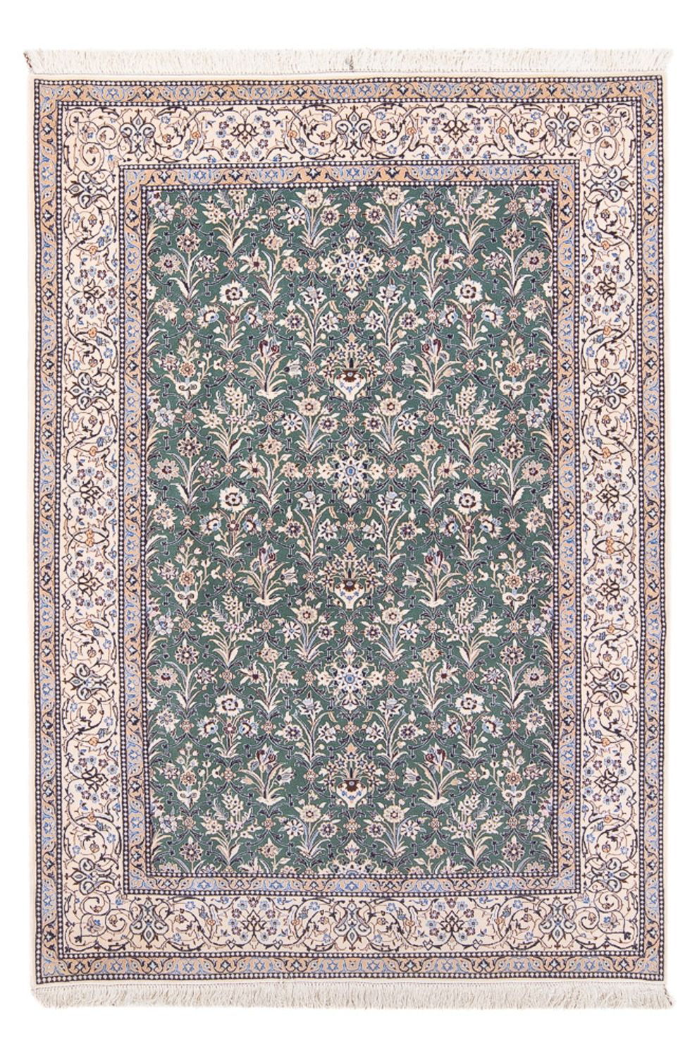 Perserteppich - Nain - Premium - 205 x 130 cm - minzgrün