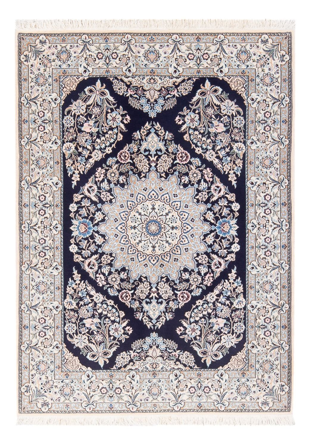 Perserteppich - Nain - Premium - 147 x 104 cm - dunkelblau