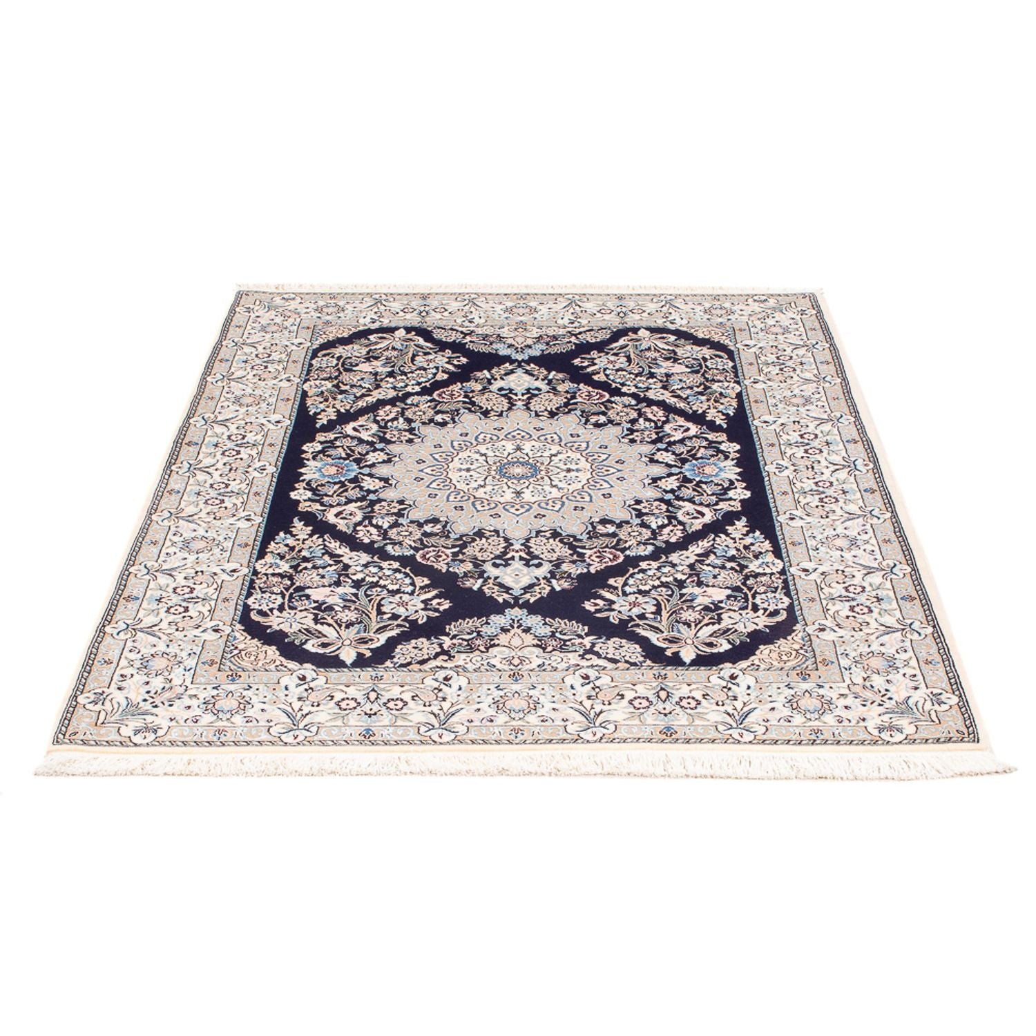 Perserteppich - Nain - Premium - 147 x 104 cm - dunkelblau