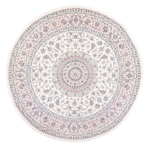 Perserteppich - Nain - Premium rund  - 247 x 247 cm - creme