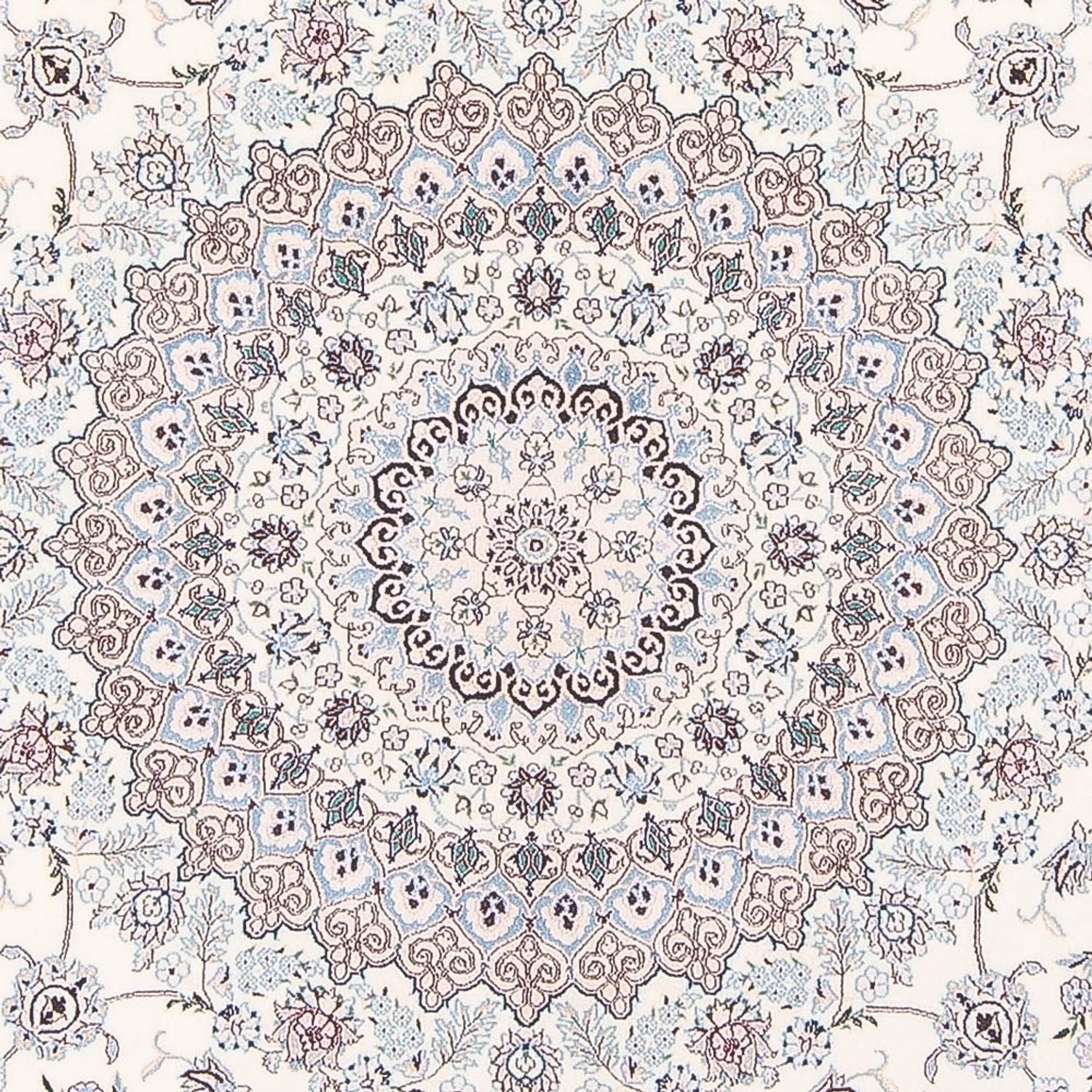 Perserteppich - Nain - Premium rund  - 247 x 247 cm - creme