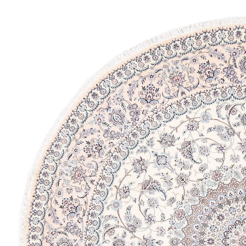 Perserteppich - Nain - Premium rund  - 247 x 247 cm - creme