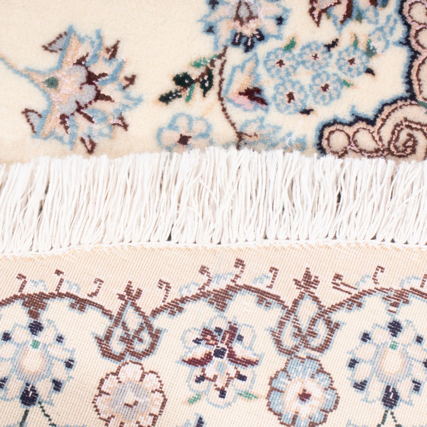 Perserteppich - Nain - Premium rund  - 247 x 247 cm - creme