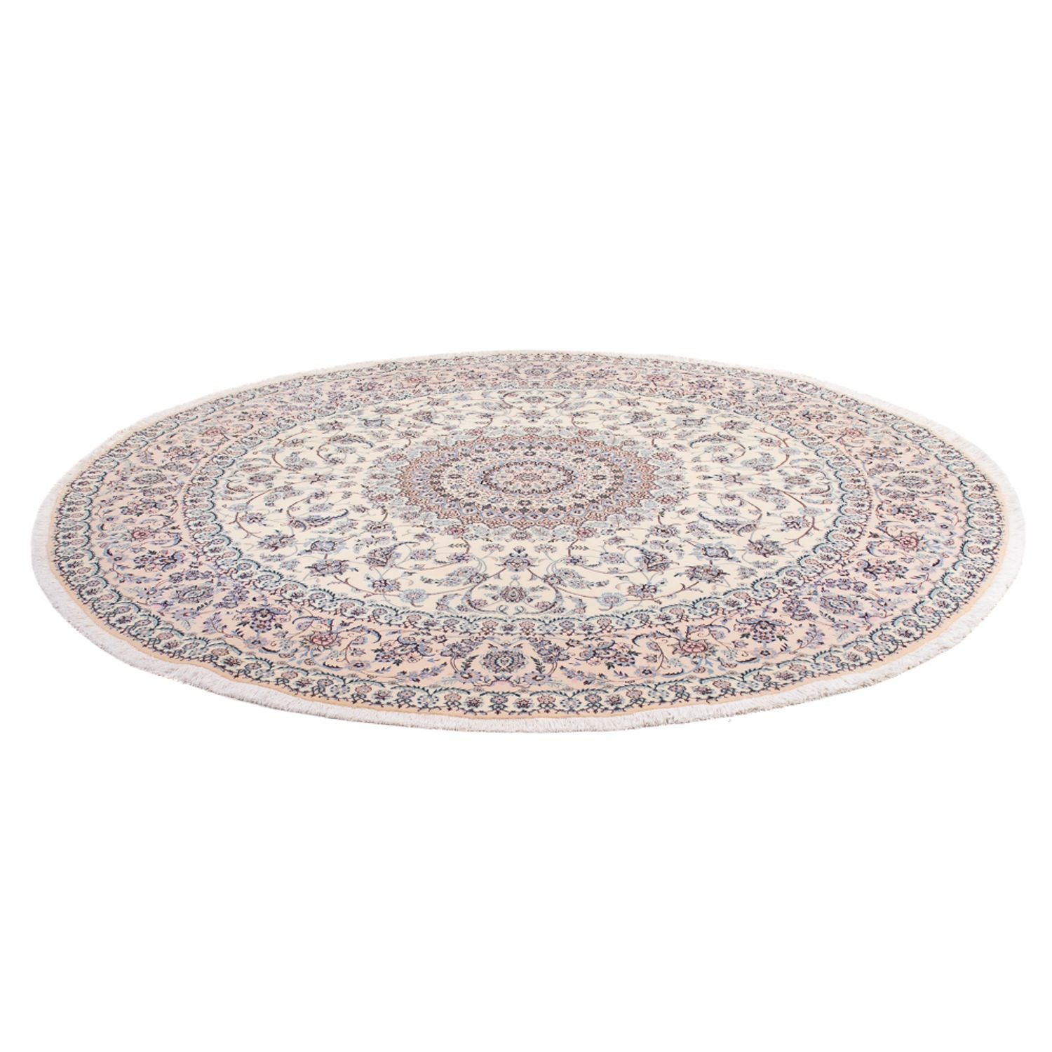 Perserteppich - Nain - Premium rund  - 247 x 247 cm - creme