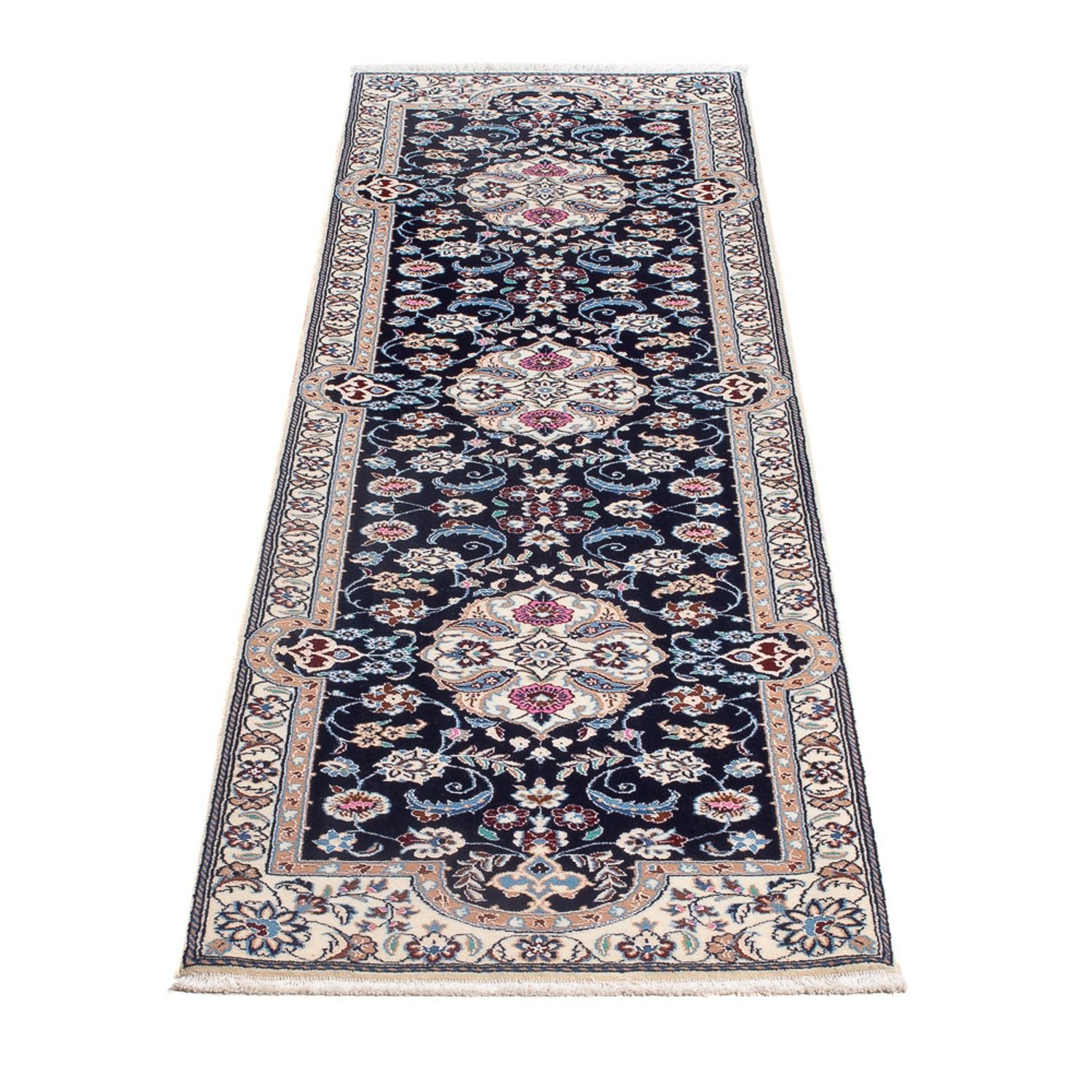 Läufer Perser - Nain - Premium - 196 x 50 cm - dunkelblau