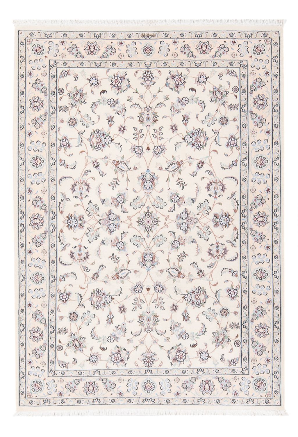Perserteppich - Nain - Premium - 161 x 110 cm - creme
