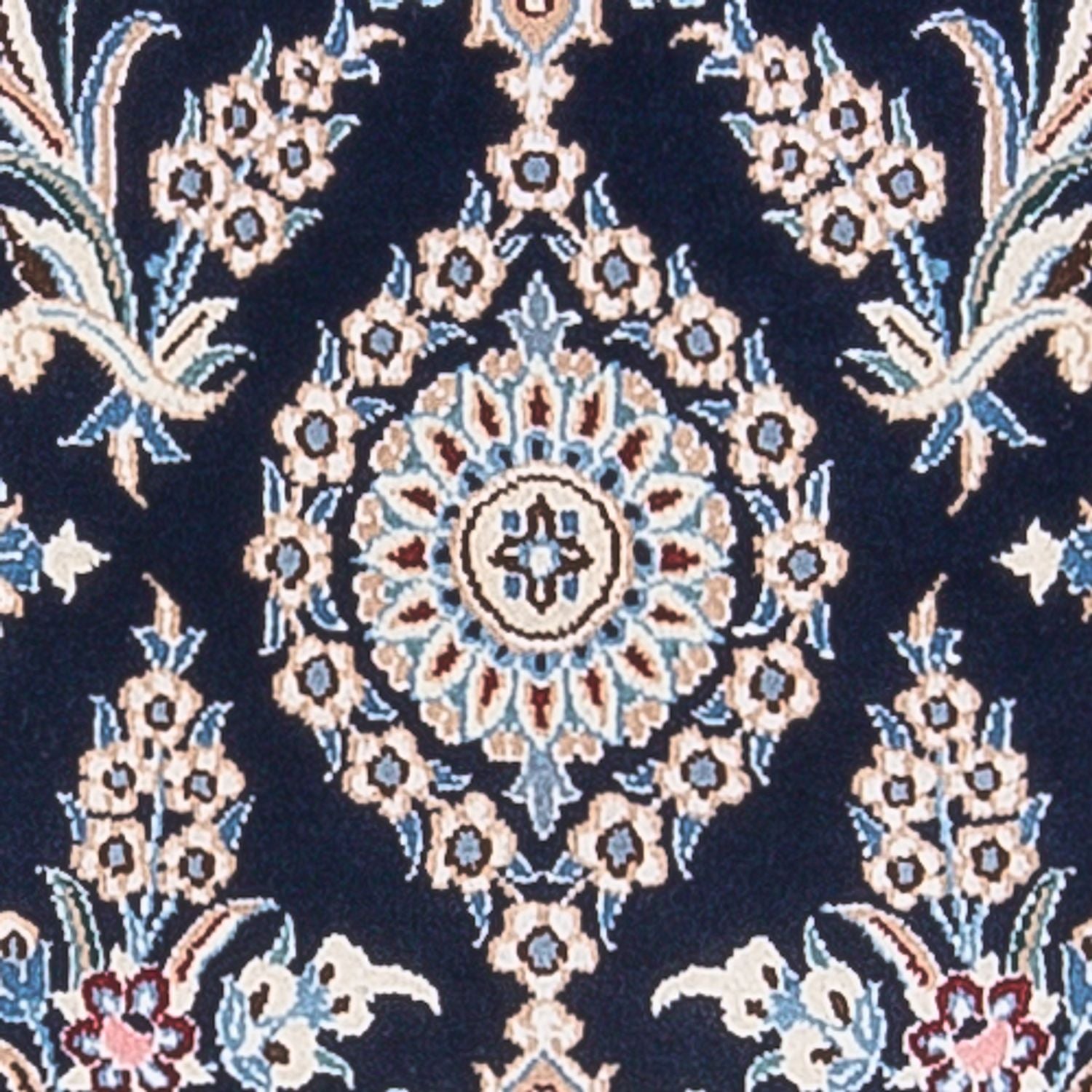 Perserteppich - Nain - Premium - 112 x 57 cm - dunkelblau