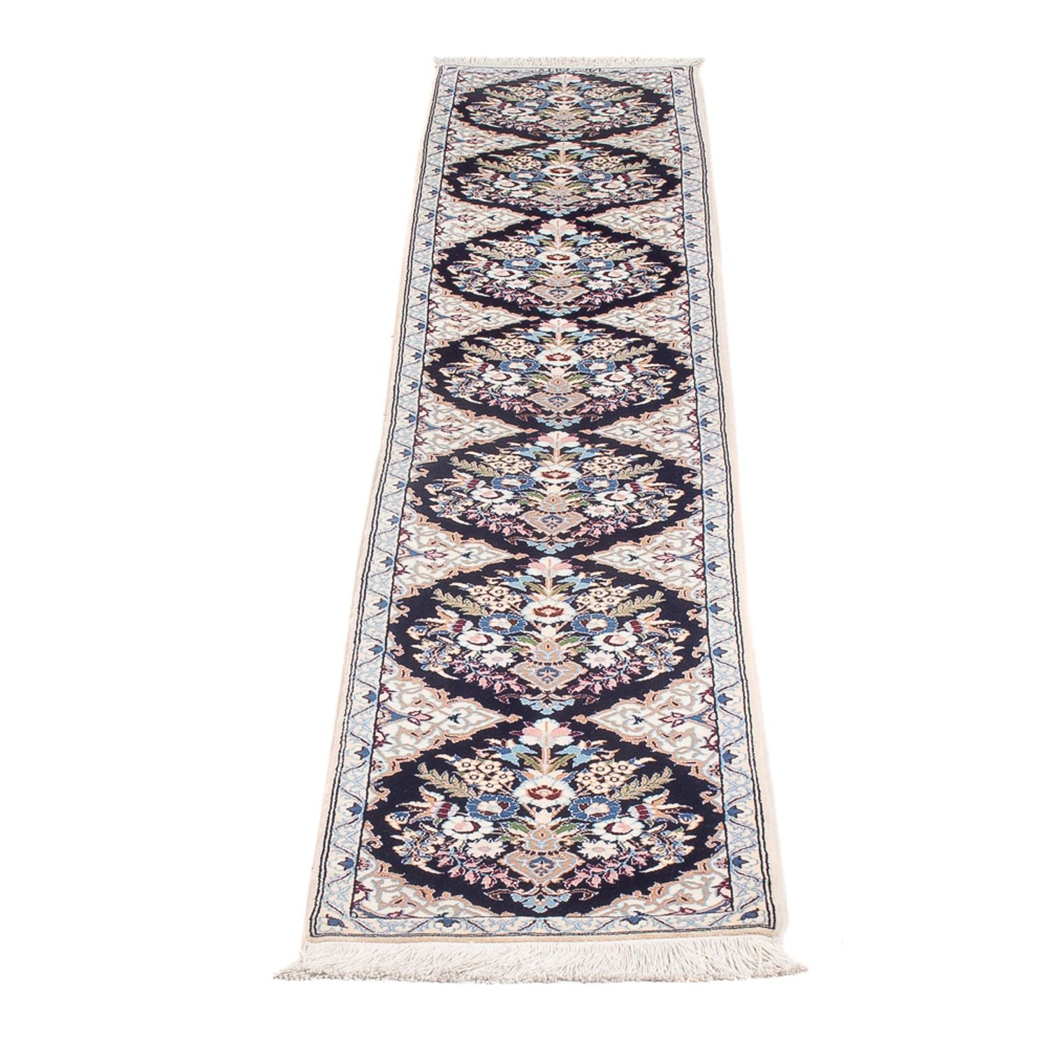 Läufer Perser - Nain - Premium - 213 x 35 cm - dunkelblau