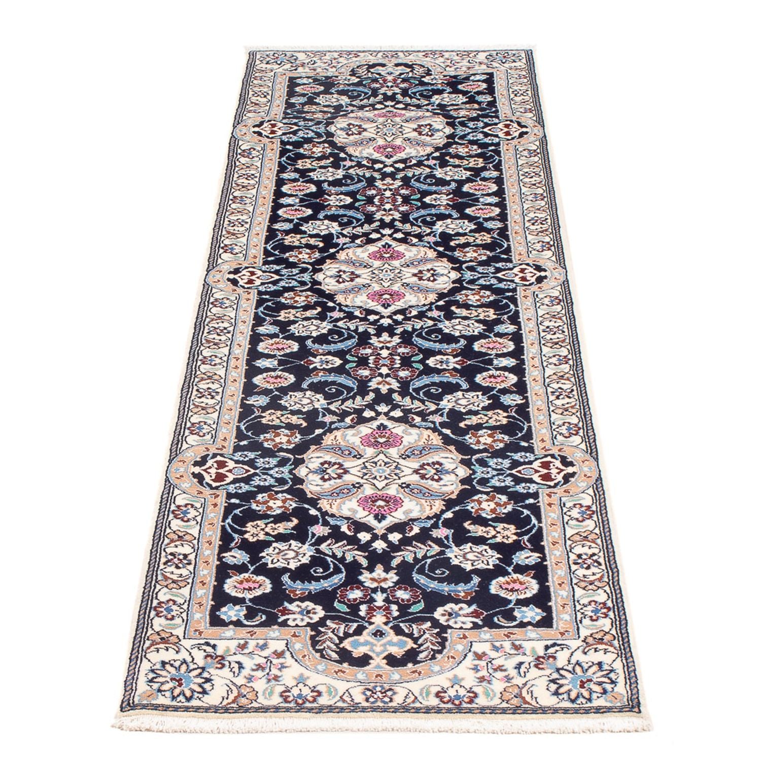 Läufer Perser - Nain - Premium - 197 x 48 cm - dunkelblau