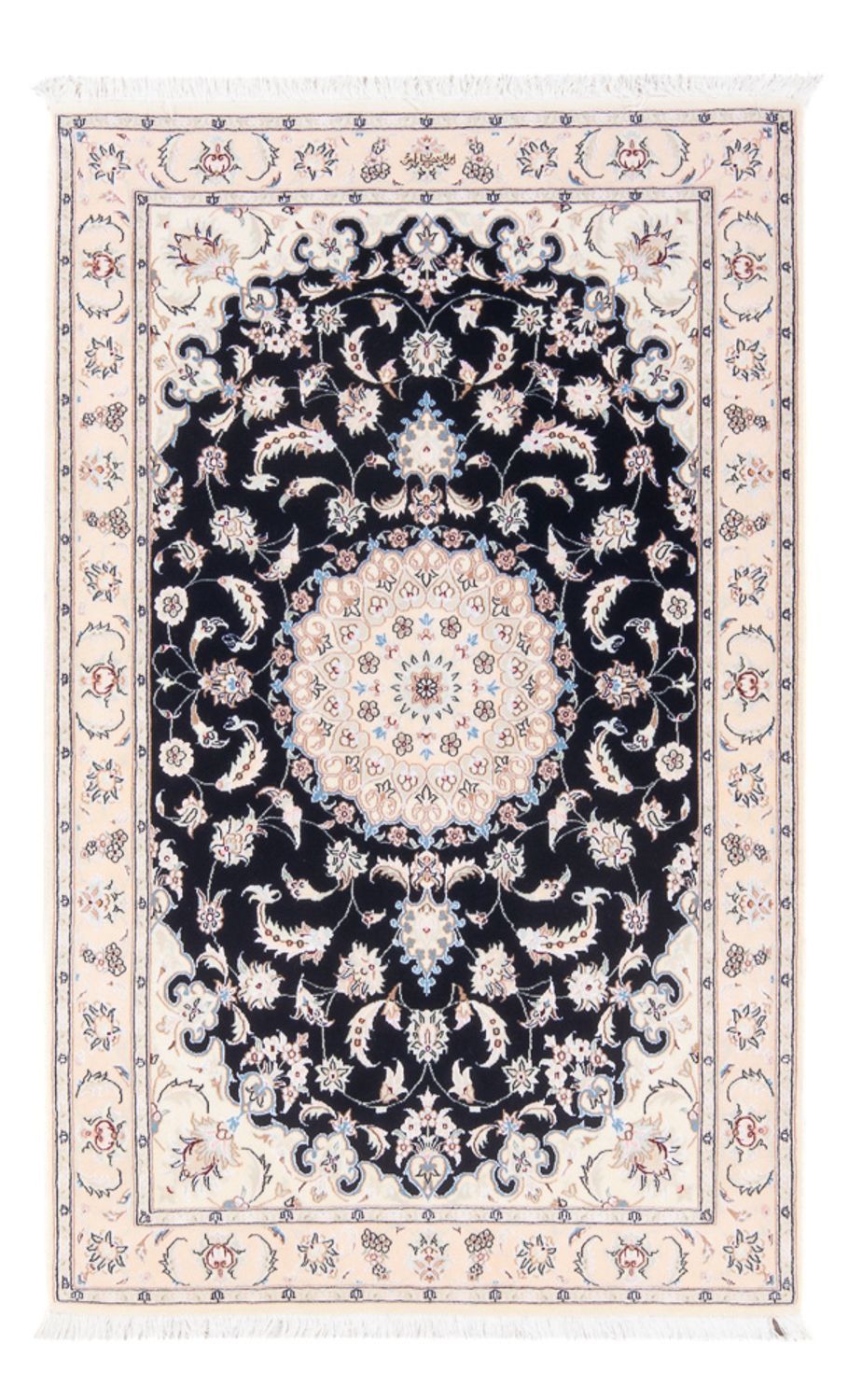 Perserteppich - Nain - Premium - 144 x 90 cm - dunkelblau