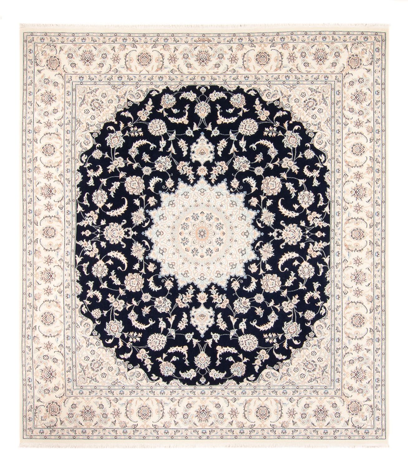 Perserteppich - Nain - 261 x 223 cm - dunkelblau