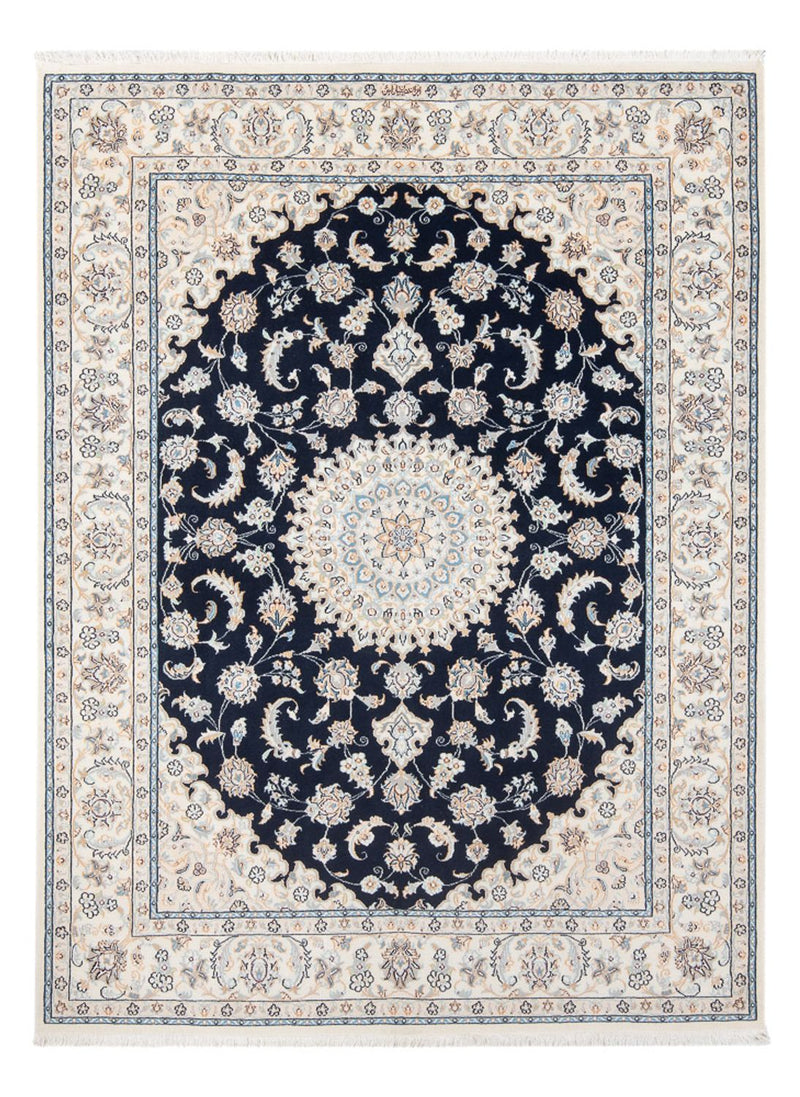 Perserteppich - Nain - Premium - 202 x 151 cm - dunkelblau