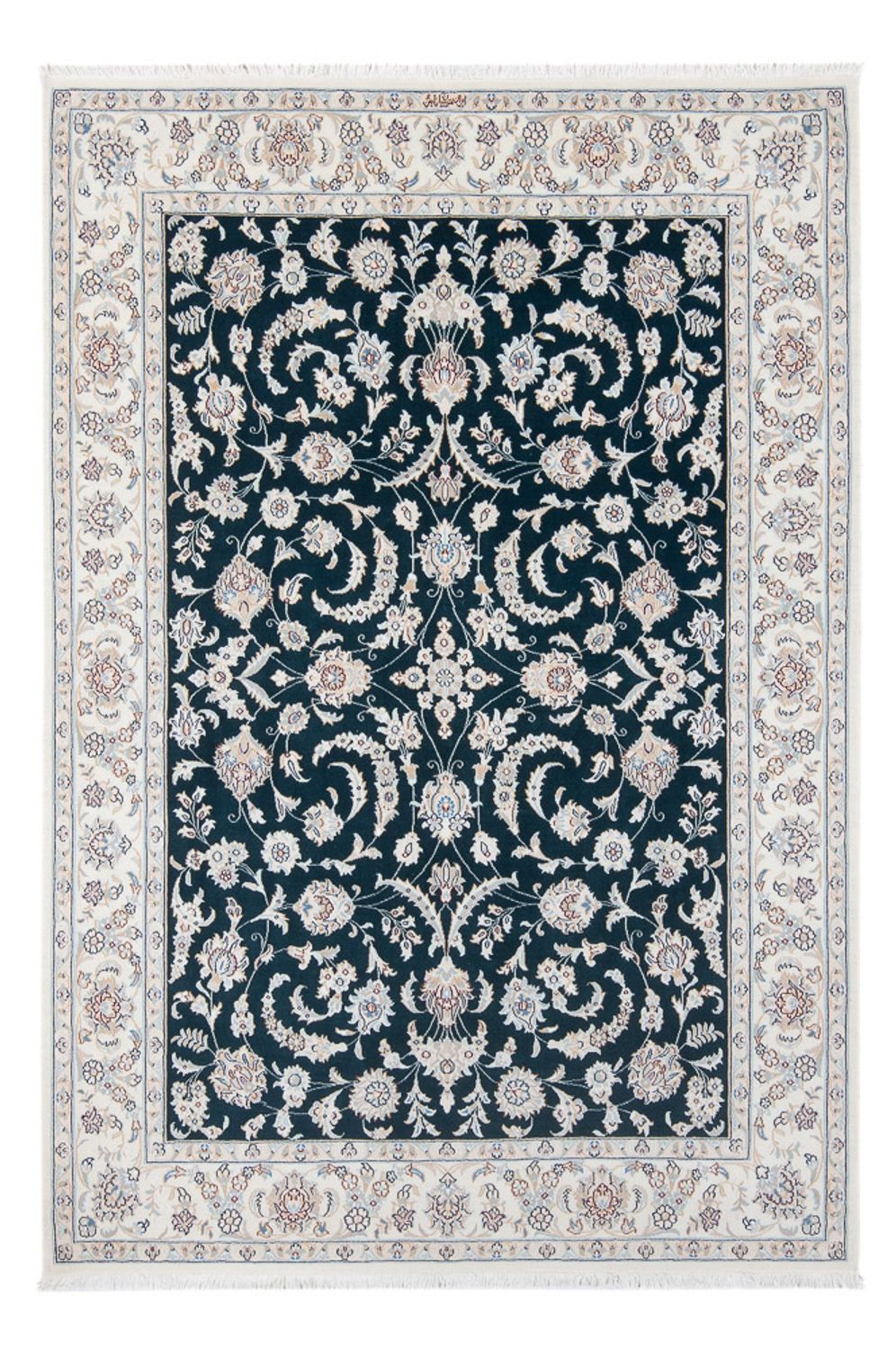 Perserteppich - Nain - Premium - 210 x 148 cm - dunkelblau