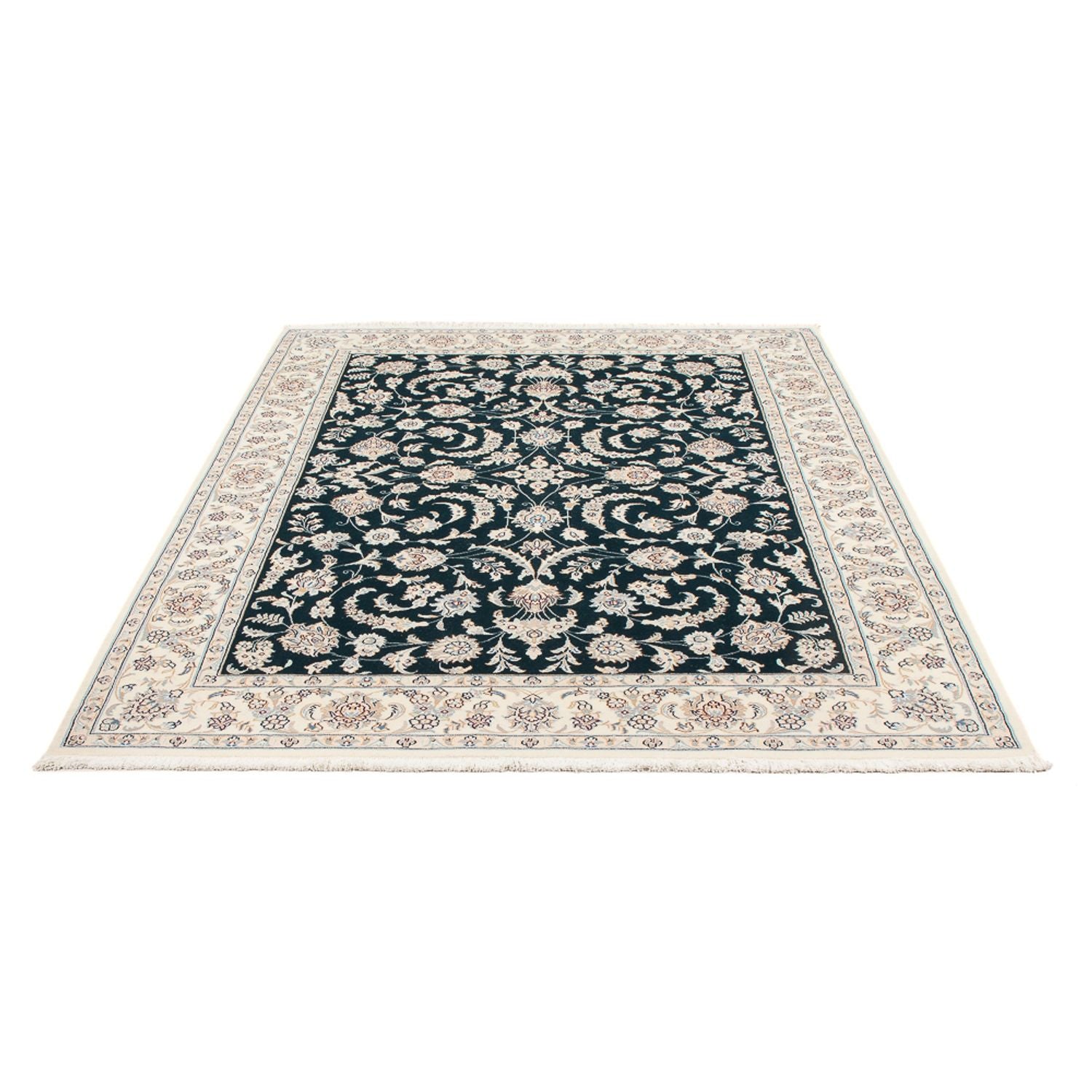 Perserteppich - Nain - Premium - 210 x 148 cm - dunkelblau