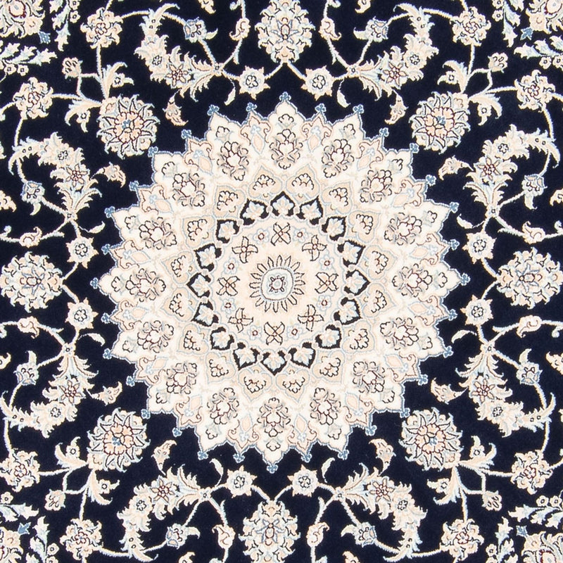 Perserteppich - Nain rund  - 200 x 200 cm - dunkelblau