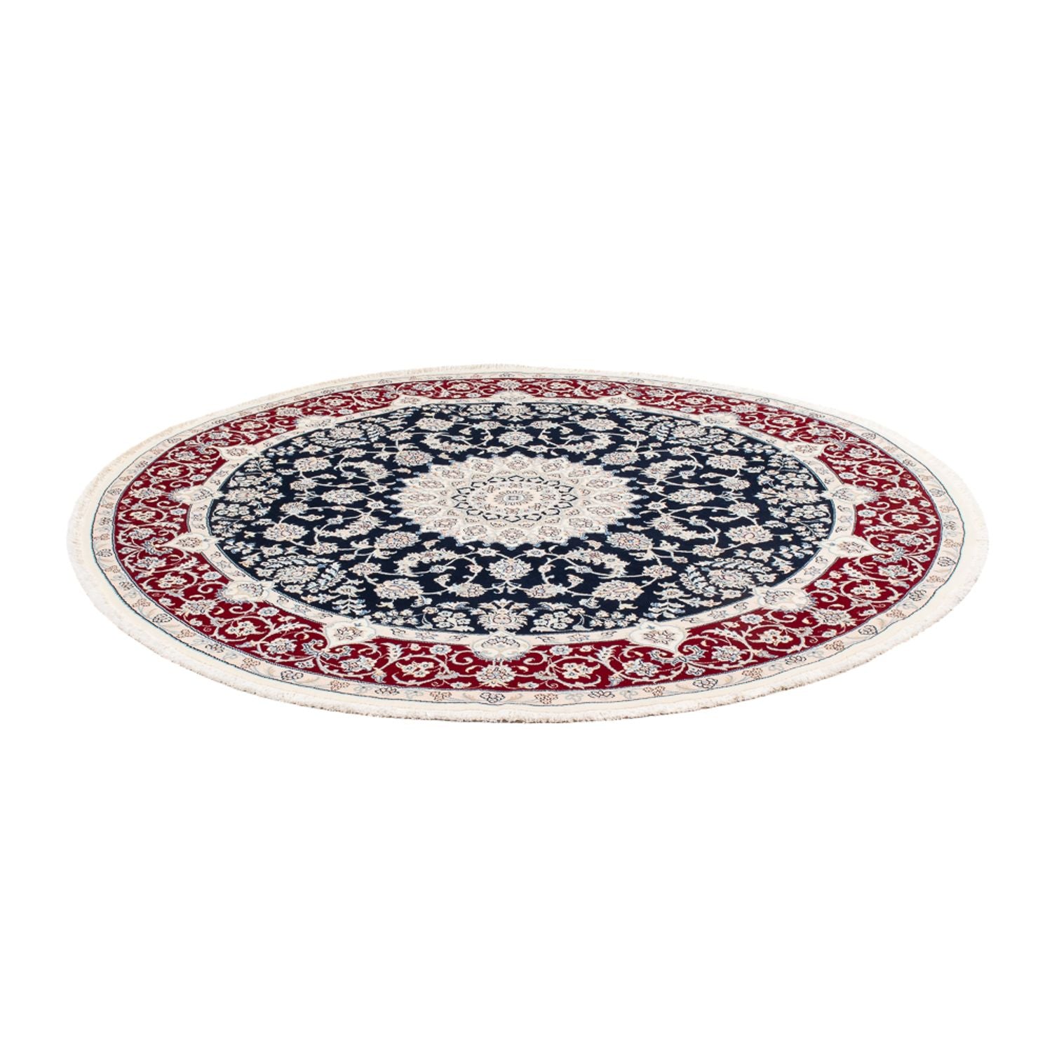 Perserteppich - Nain rund  - 200 x 200 cm - dunkelblau