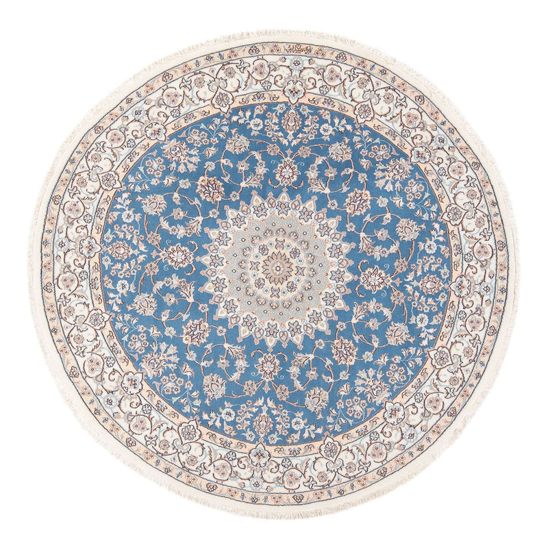 Perserteppich - Nain - Premium rund  - 154 x 151 cm - blau