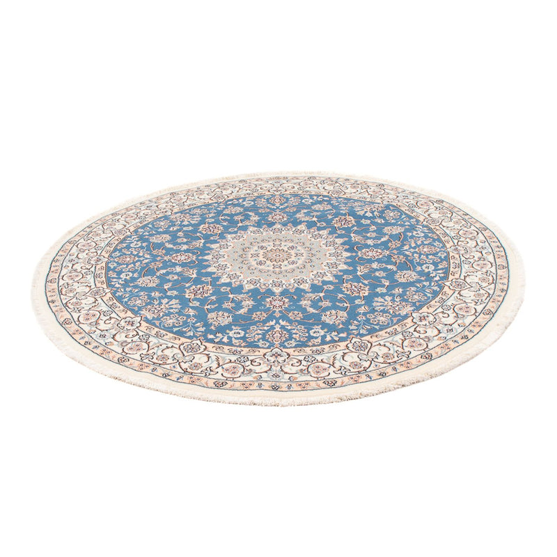 Perserteppich - Nain - Premium rund  - 154 x 151 cm - blau