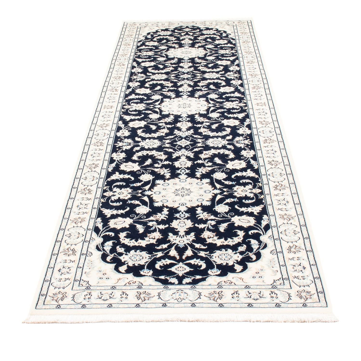 Läufer Perser - Nain - Premium - 296 x 80 cm - dunkelblau