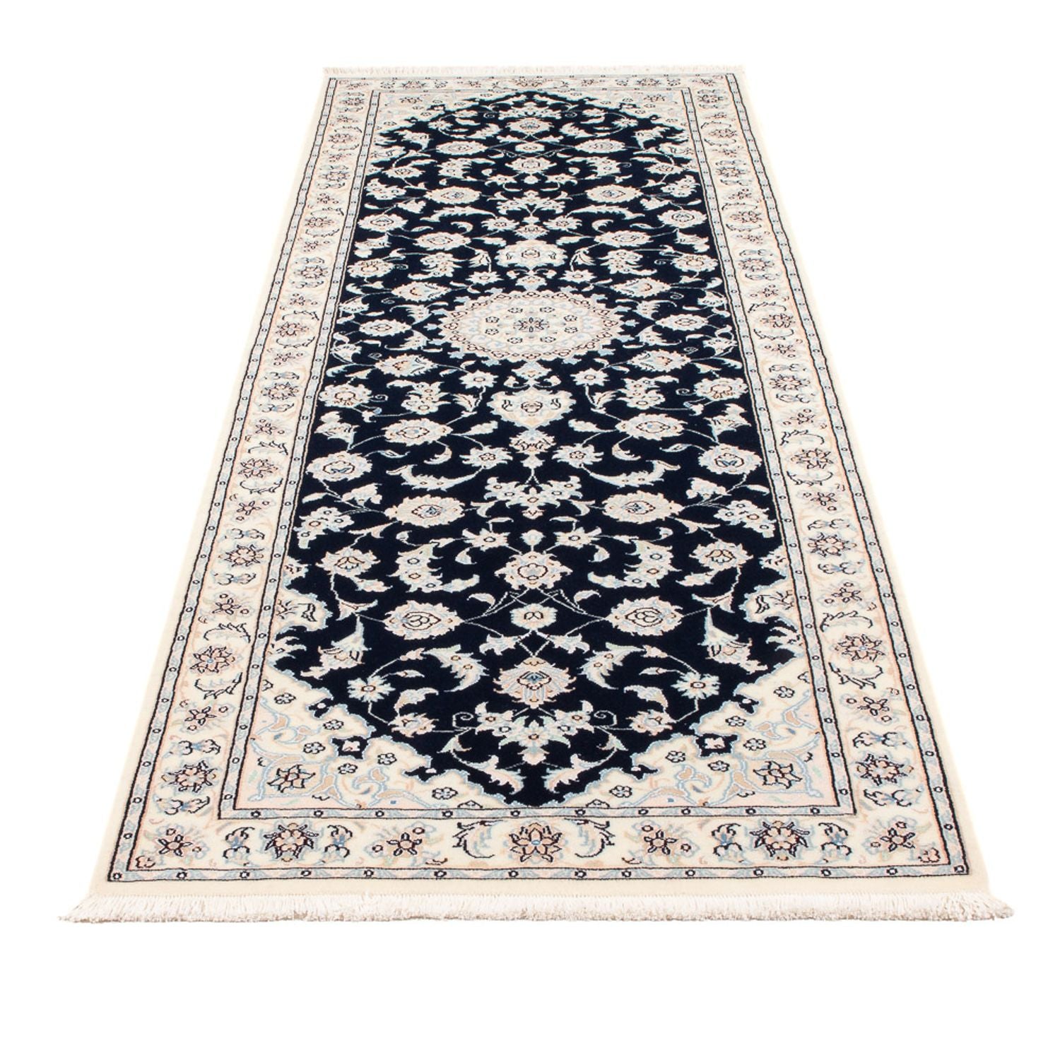 Läufer Perser - Nain - Premium - 253 x 81 cm - dunkelblau