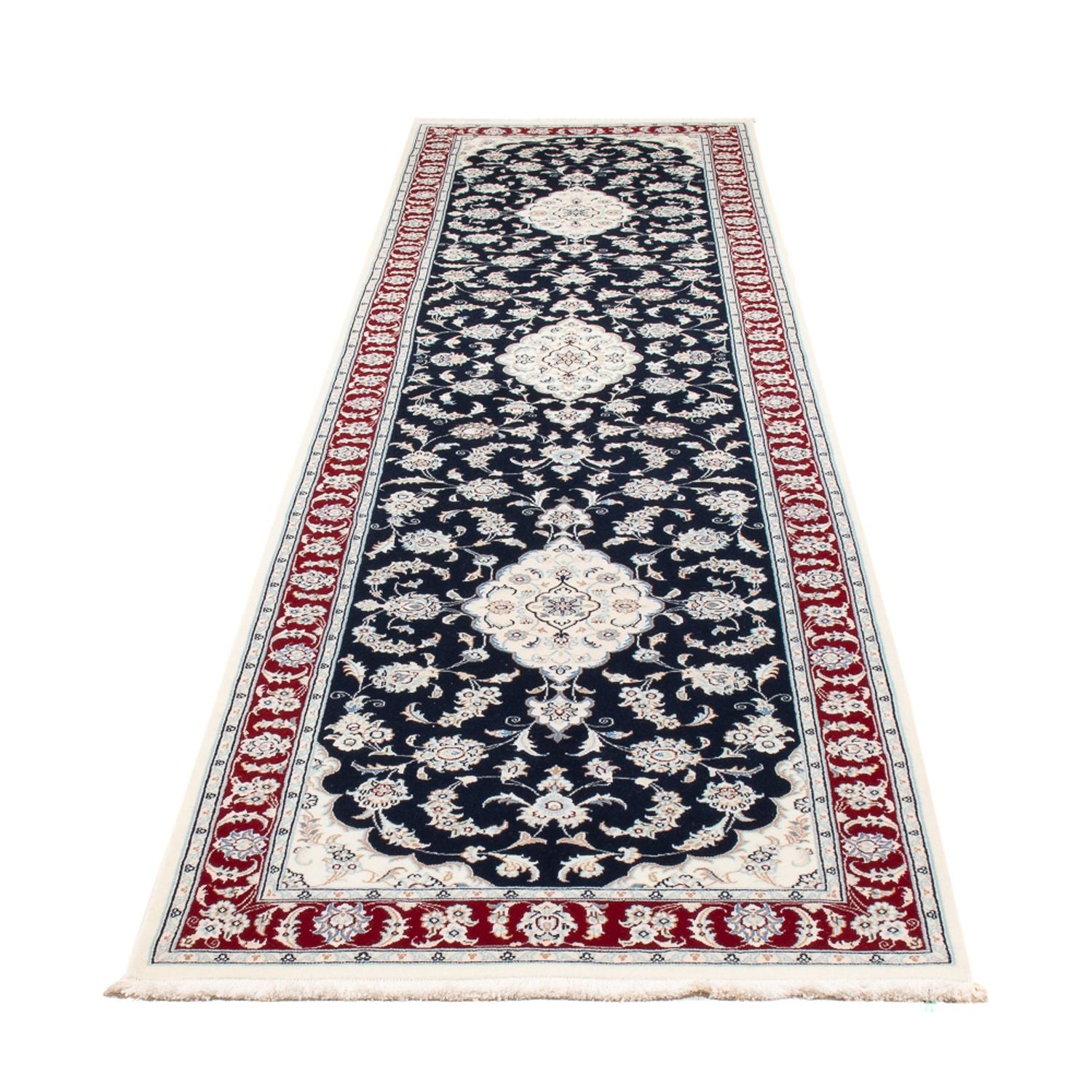 Läufer Perser - Nain - Premium - 353 x 85 cm - dunkelblau
